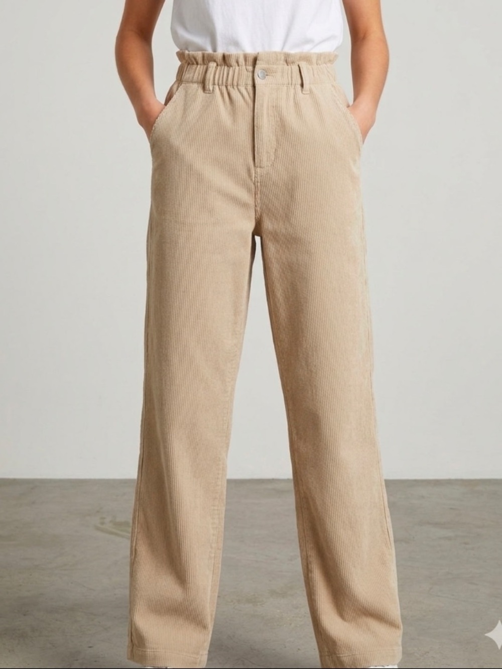 12th Tribe women Corduroy Pants in Cream